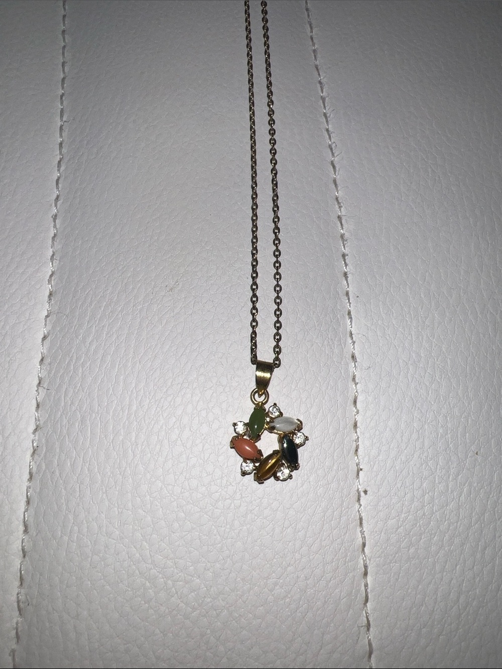 Multi Gen Stone Pendant Necklace